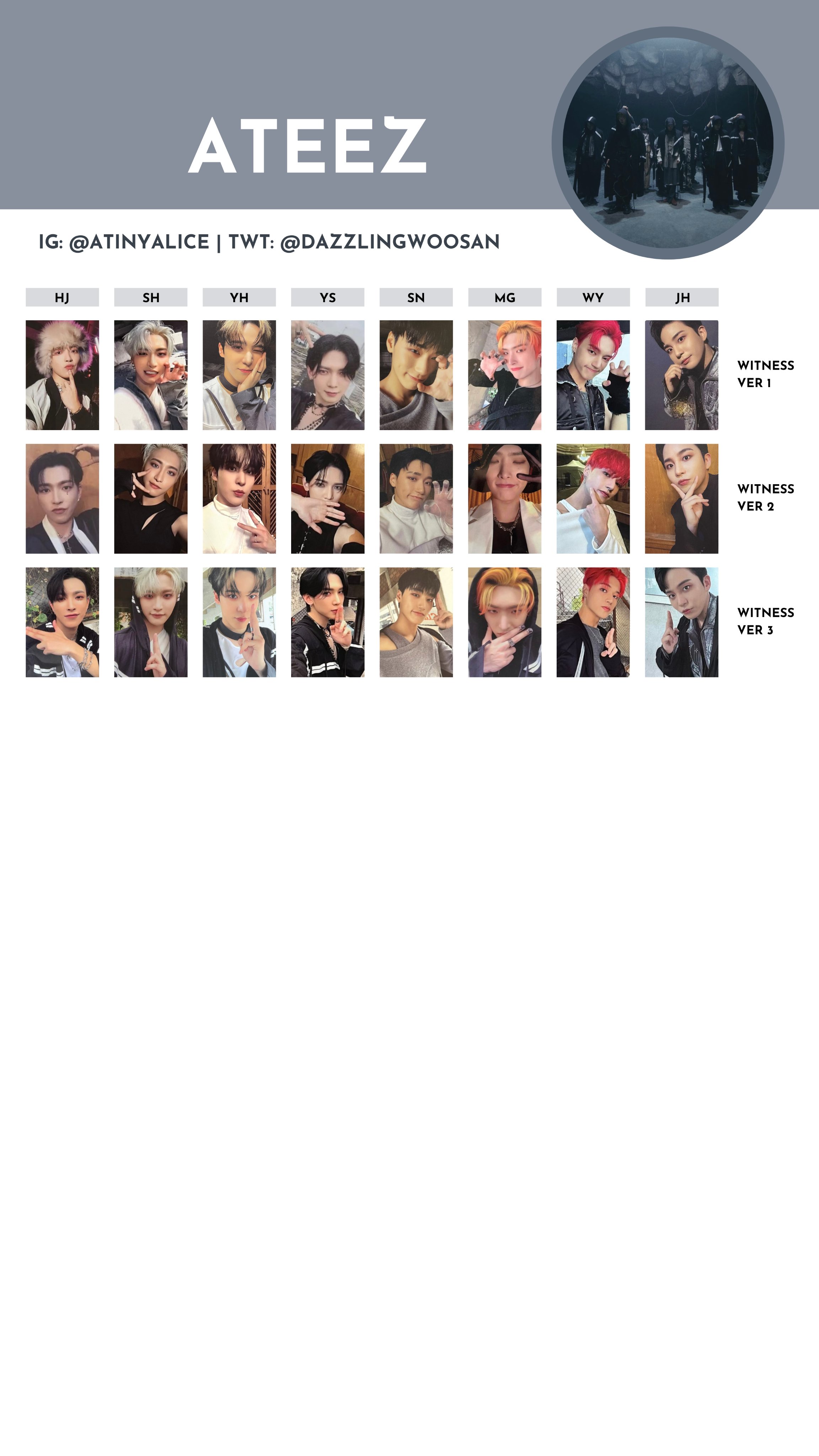 melody🧃 on X: &ldquo;ATEEZ [SPIN OFF : FROM THE WITNESS] — photocard 