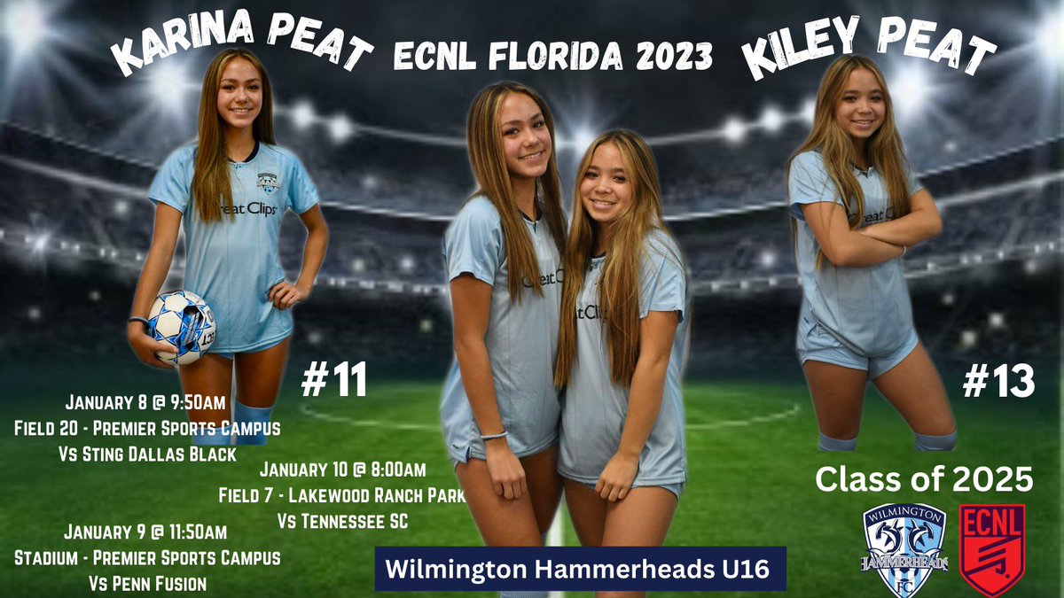 Hey coaches, here is my schedule for the 2023 Florida showcase!!
#ECNLFL <a href="/ECNLgirls/">ECNL Girls</a> <a href="/PrepSoccer/">Prep Soccer ⚽️</a> <a href="/TopDrawerSoccer/">TopDrawerSoccer</a> <a href="/TheSoccerWire/">SoccerWire</a> <a href="/ImCollegeSoccer/">College Soccer Truth ™</a> <a href="/ImYouthSoccer/">ECNL/GA/Recruiting/College Soccer</a> <a href="/whhyouth/">Wilmington Hammerheads</a> <a href="/07ecnlhammers/">2007 Hammerheads Girls ECNL</a>