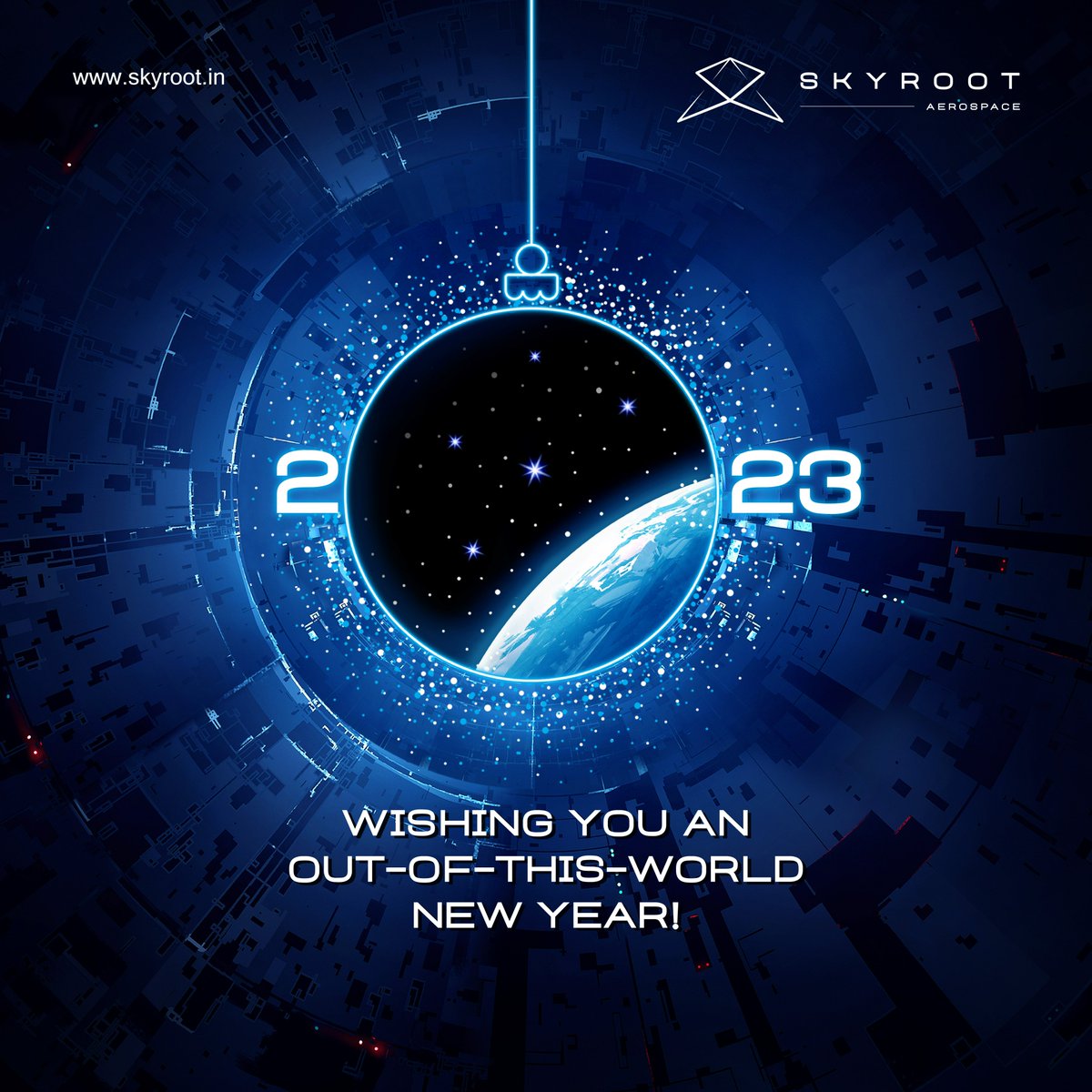 SkyrootA's tweet image. May the new year reward you with out-of-this-world moments to celebrate, and may 2023 be the best year to fly by. Let's Rocket It!
#HappyNewYear2023 #OpeningSpaceForAll