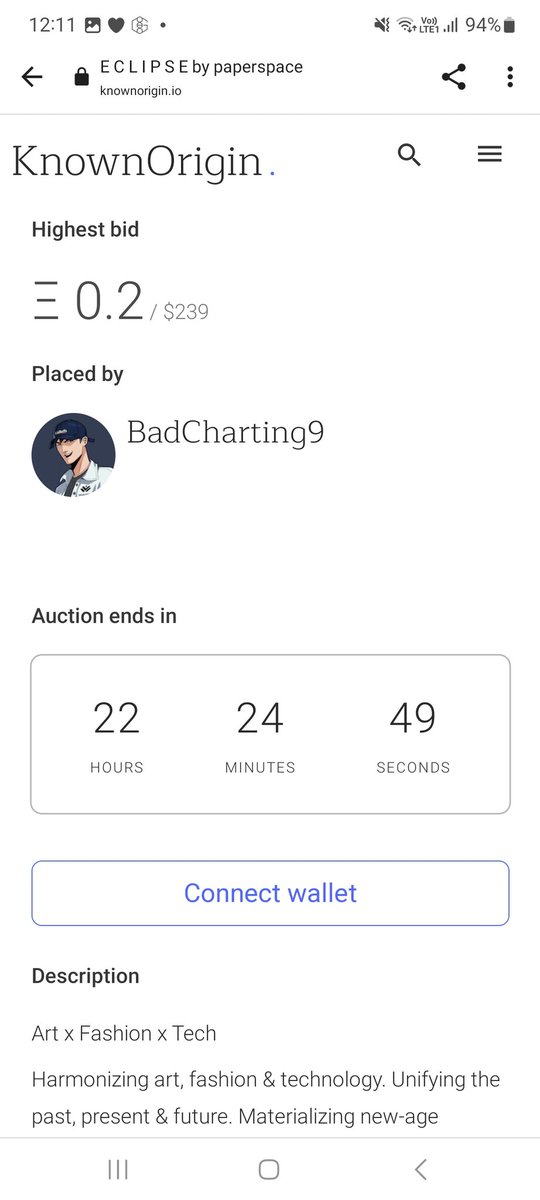 _paperspace (@_paperspace) on Twitter photo ๐ A U C T I O N S T A R T E D ๐
Thank you @BadCharting9 for kicking off the auction for " E C L I P S E "! Very glad you like the art and it is a great honor for me as it is my <a href="/KnownOrigin_io/">KnownOrigin.io</a> genesis! Excited and honored ๐๐๐
Link & details below ๐ ๐ A U C T I O N S T A R T E D ๐
Thank you @BadCharting9 for kicking off the auction for " E C L I P S E "! Very glad you like the art and it is a great honor for me as it is my <a href="/KnownOrigin_io/">KnownOrigin.io</a> genesis! Excited and honored ๐๐๐
Link & details below ๐