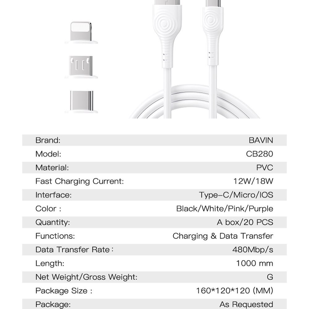 Nicole111518831's tweet image. Bavin New Data Cable CB280 [庆祝][庆祝]

Fast 12w/18w charging 

With Nice Packing 

Black/White/Pink/Purple 

Good Price. #bavindatacable #fastcharging #iphonecable #androidcable #phoneaccessoriesinlagos #cheapprice #goodquality