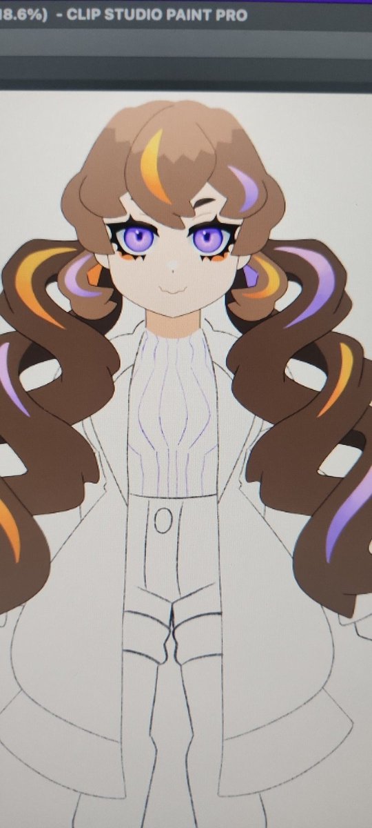 FermiFreya's tweet photo. Finished the head for her model! Each eye has 8 layers, her hair has 11, and her mouth has 6. Excited!
#VTuberUprising #ENVtuber #Vtubers https://t.co/hgpi5xjpbX