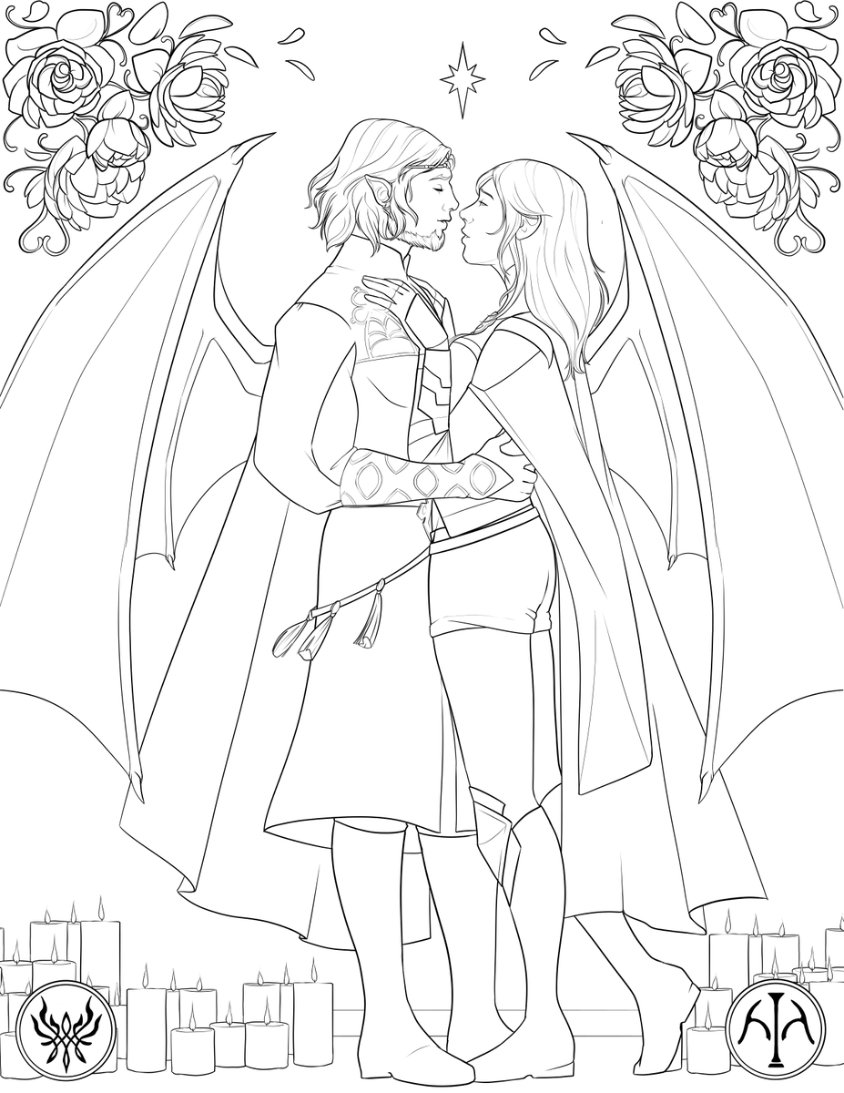 A Setleth coloring page for <a href="/FE3HCOLOR/">Color Me Fódlan: A FE3H Coloring Book</a> 

Seteth and Byleth are canon dragon power couple #FE3H