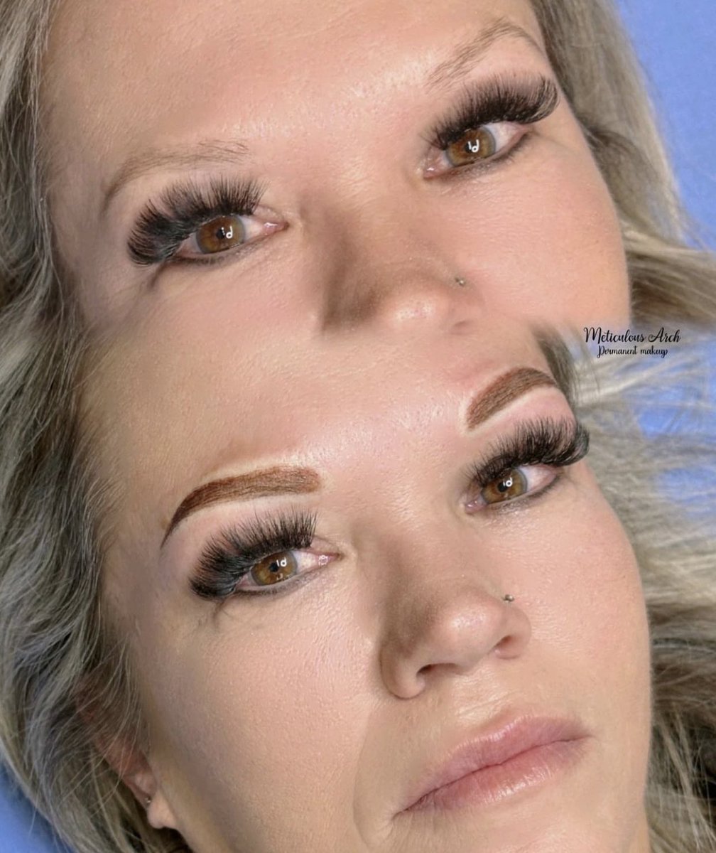 yourdentalloft's tweet photo. Fresh powder brow by #meticulous_arch_ just in time for the new year! #dentalloftsmiles https://t.co/6wi20arNTS