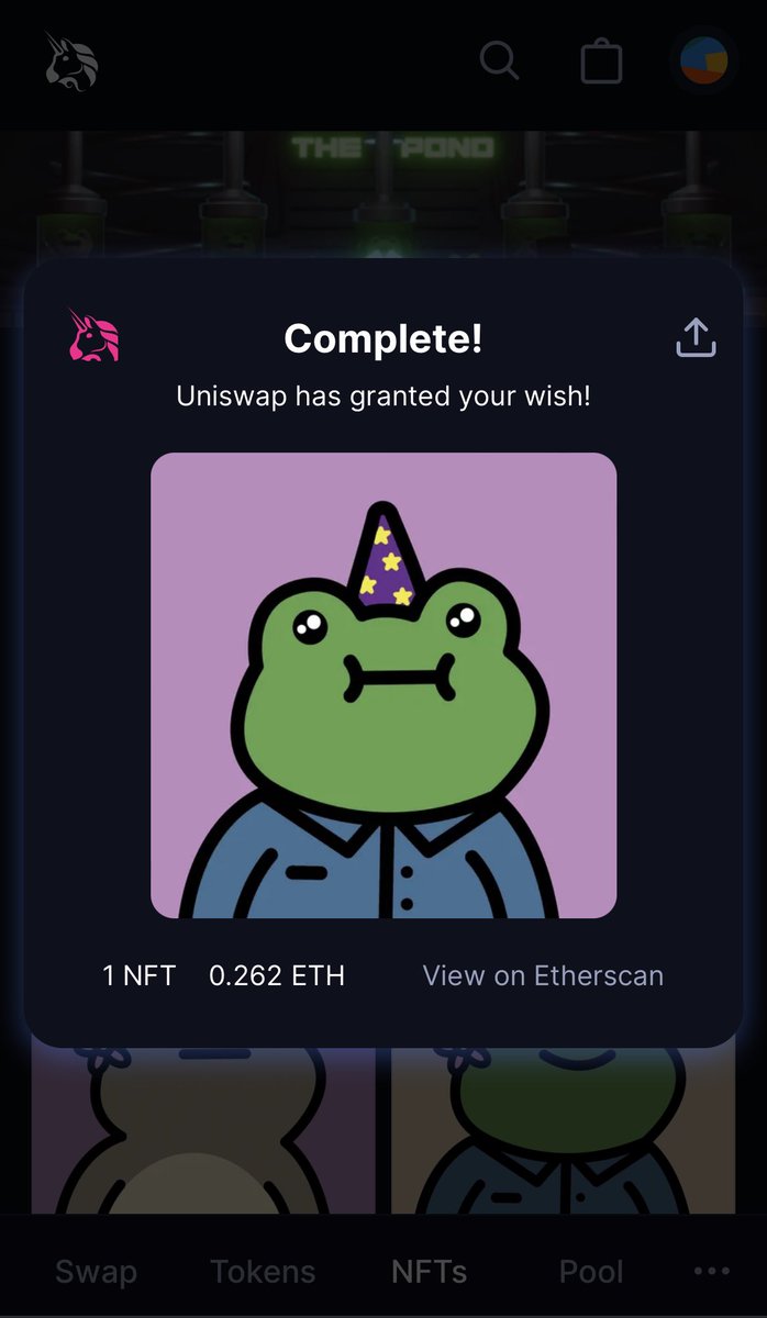 Treated myself to another FORG 
in celebration of an incredible end to
2022. Bullish on 2023 already 🐸💚🍾🥰