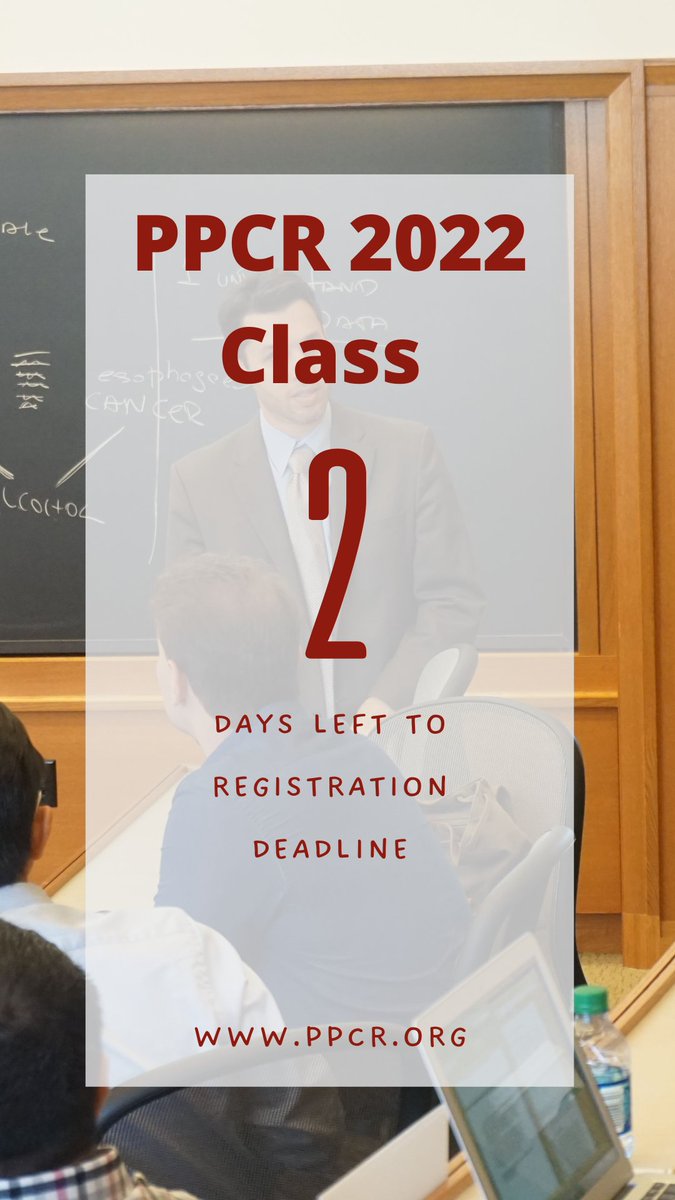 Getting close to our main registration deadline! Look forward to the 2023 PPCR class from Harvard T.H Chan School of Public Health! #ppcr2023 #clinicalresearch #registrationdeadlinedec31 ppcr.org