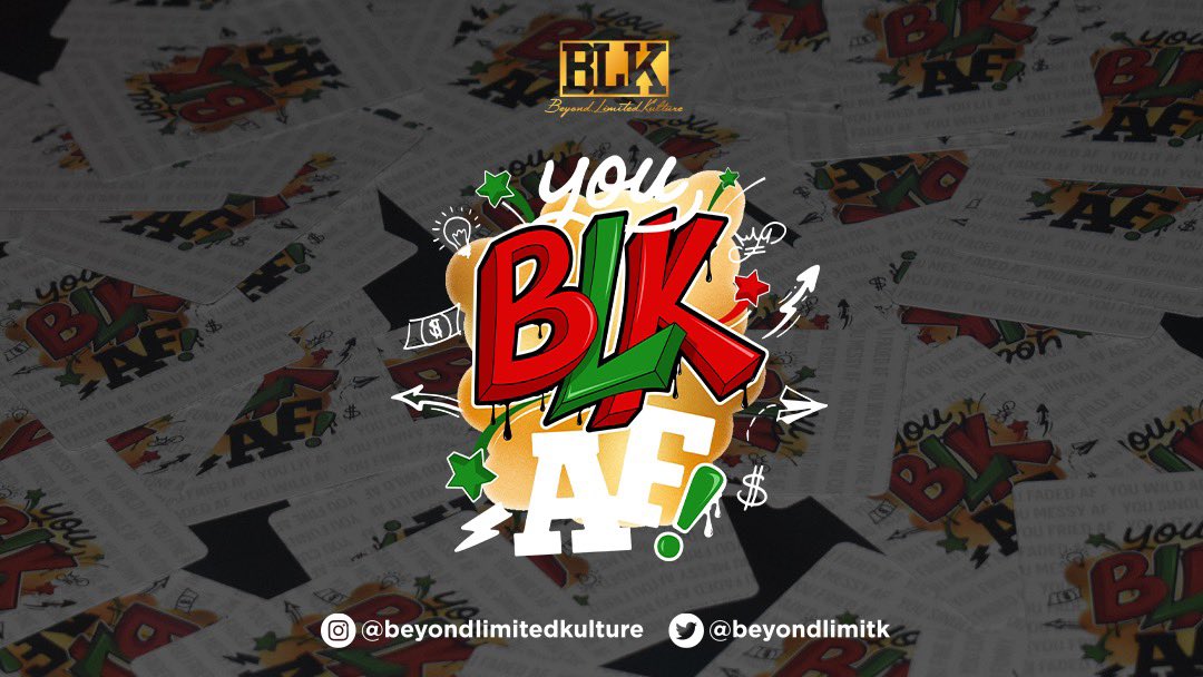 BeyondLimitK's tweet image. Are you ready? Are you zesty? Are you BLK Af?
It's finally here!
YouBLKAf The Adult Drinking Game is available for preorder now!
BeyondLimitedKulture.com