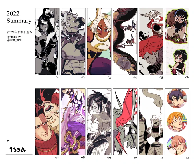 Did more work than personal art this year but I did start to loosen up quiet a lot which is nice. Onwards to 2023 