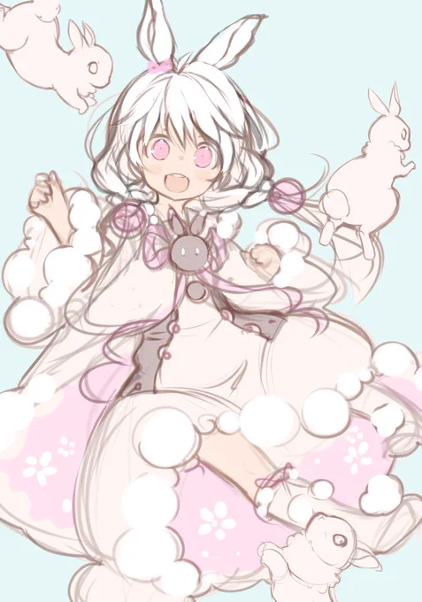 今日は大晦日なのに掃除しないでさんを描きます。モコモコした絵が描きたい。 