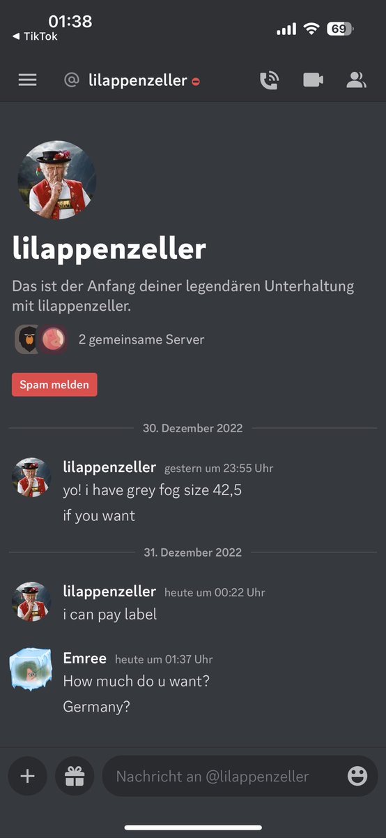 lilappenzeller's tweet image. 🚨 ATTENTION PLS RETWEET 🚨 

Fake accounts try to sell pairs on discord with my discord name lil appenzeller BUT my realy tag is ONLY #8427 all other are FAKE!
This person think its funny because i have good refs and he want to scam peoples!
@EscapeNotify @cheesify_io repost!