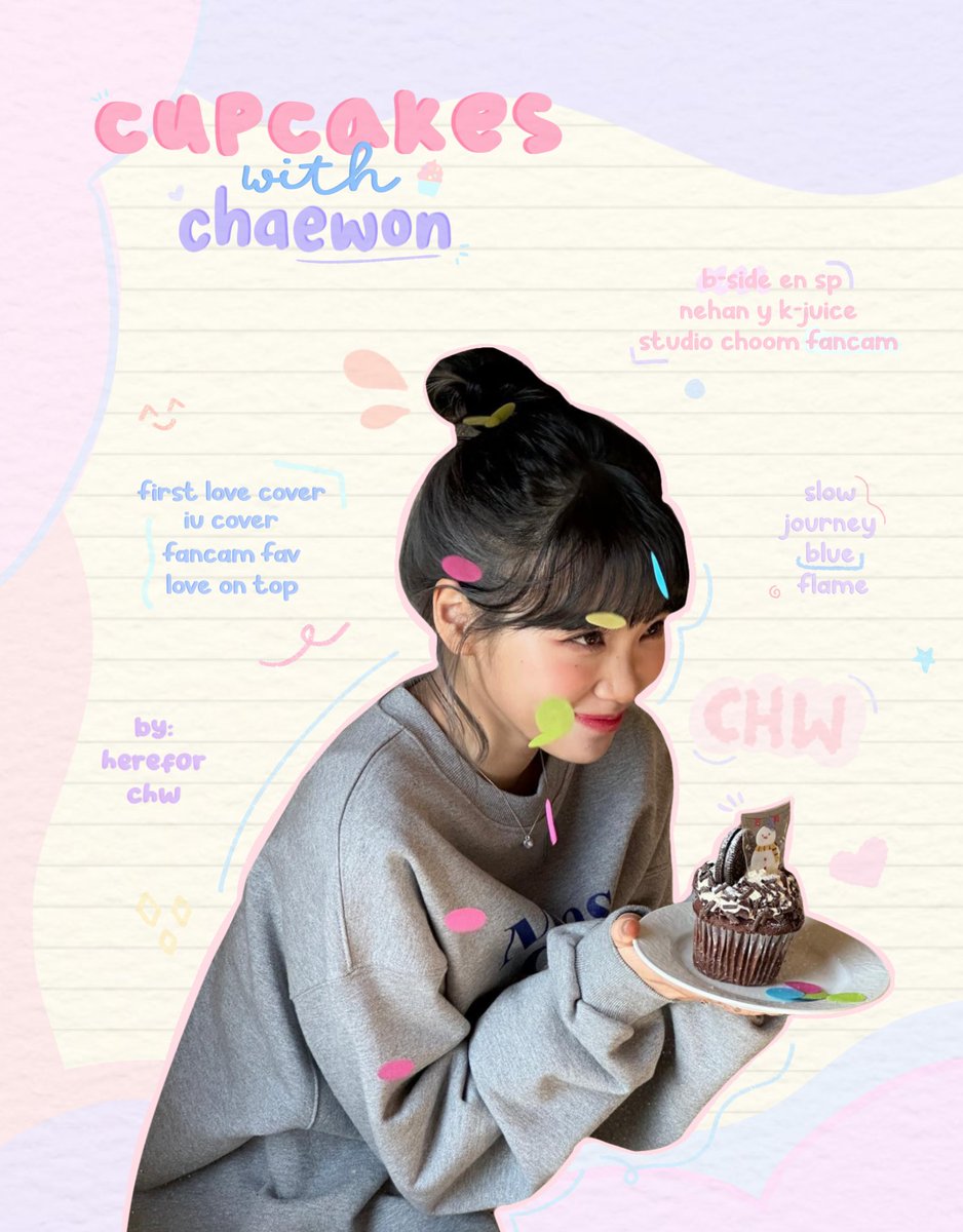hereforchw's tweet photo. 🧁 | cupcakes with chaewon!

• les dejo este bingo para aumentar el br y stream de #CHAEWON, más indicaciones abajo:3

르세라핌 김채원 #김채원 #KIMCHAEWON #LE_SSERAFIM #르세라핌 @le_sserafim @IM_LESSERAFIM https://t.co/wCKSBRqzAd
