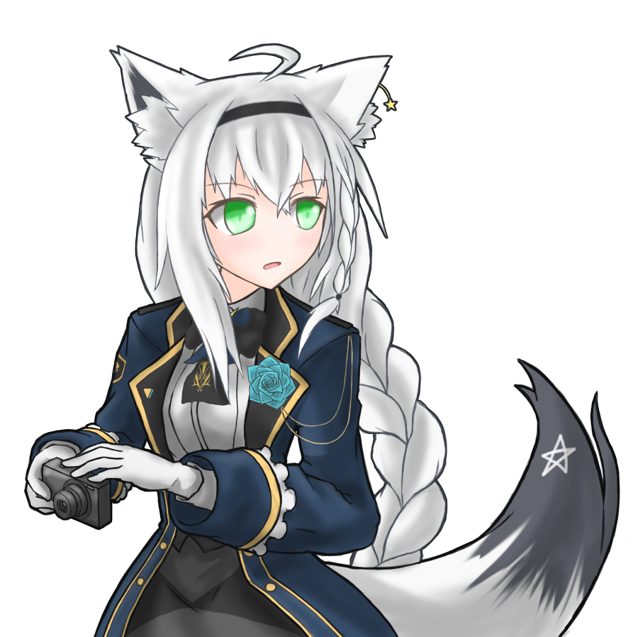 白上フブキ 「ついでに透過バージョンです#絵フブキ 」|xiny/さいにーのイラスト