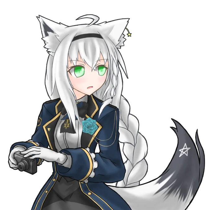 ついでに透過バージョンです#絵フブキ 