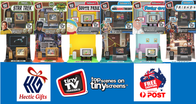 HecticGifts's tweet photo. Enjoy Top Scenes on Tiny Screens!

https://t.co/chQEcG5MKC

#HecticGifts #BasicFun #TinyTVClassics #TinyTV #TinyScreens #RemoteControlled #Collectible #ShortClips #ClassicTVShows #StarTrek #BackToTheFuture #SouthPark #Friends #FamilyGuy #FreeShipping #AustraliaWide https://t.co/NfH0HOkGOS