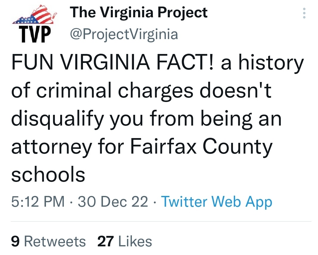 v_theclash's tweet photo. Fun fact: a history of not living in Virginia doesn't disqualify you from running the Virginia Project.
(PSSST. Nor does poor bookkeeping.)
#ProjectVirginia #smalldickenergy https://t.co/2ITNFtDYum