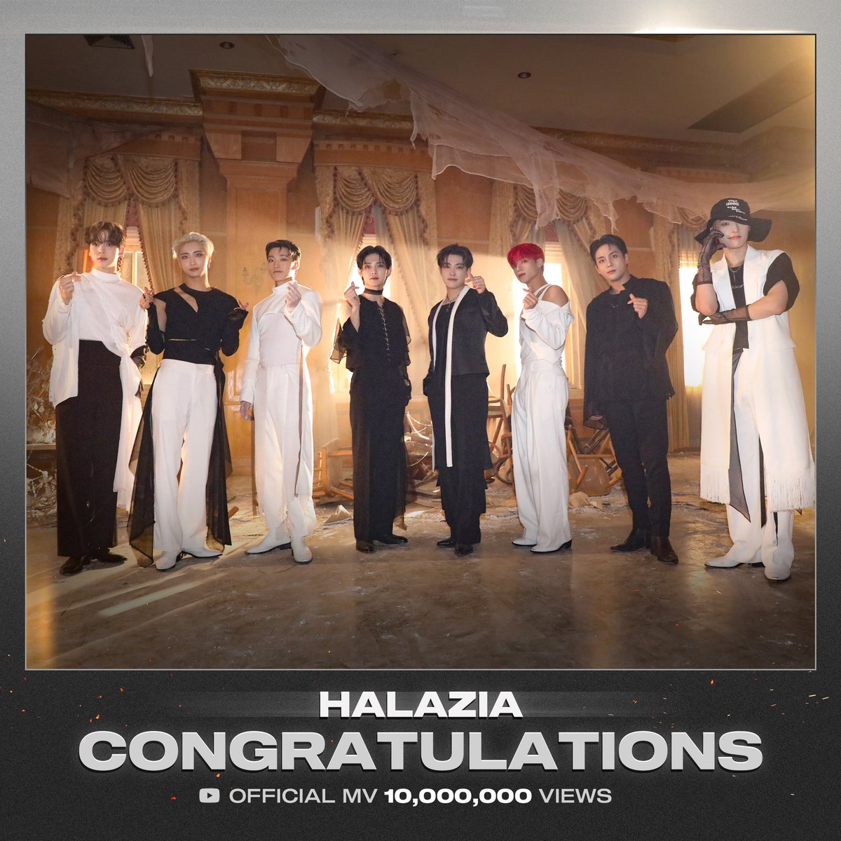 Thanks to ATINY's passionate love, 'HALAZIA' music video reached 10 million views! 
Please continue to show your love and support to ATEEZ. 

▶️ youtu.be/SszP3hlQ55Y