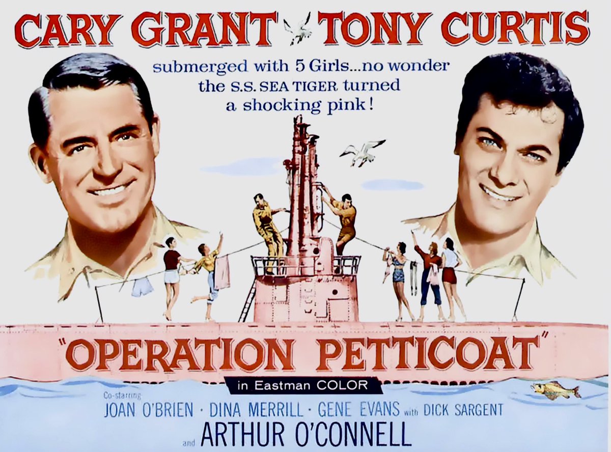 I agree 👉 Variety: 'Operation Petticoat has no more weight than a sackful of feathers, but it has a lot of laughs. Cary Grant and Tony Curtis are excellent, and the film is directed by Blake Edwards with a slam-bang pace.” #OperationPetticoat is one of my favorite Grant movies.