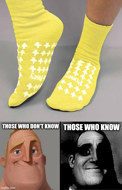 my uncle's meme stash on X: The grippy socks!  / X