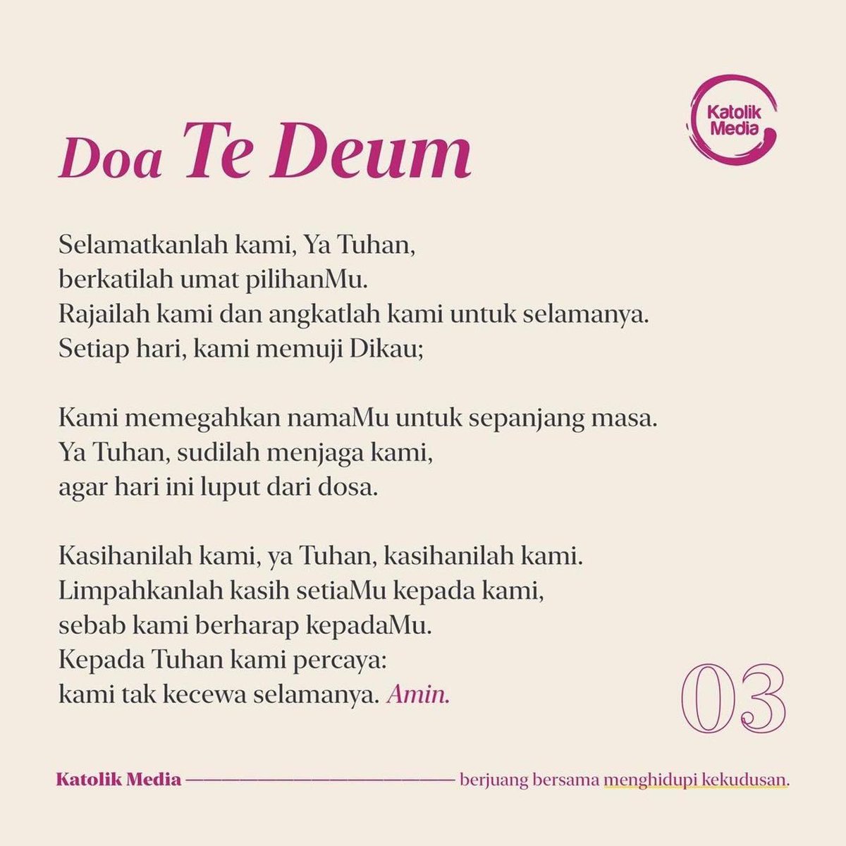 instakatolik's tweet photo. Doakan ini sebelum Tahun Baru sebagai rasa syukur kita kepada Allah, yuk! https://t.co/8G7zoSkISa