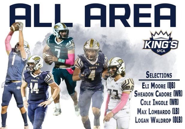 SFCAFootball's tweet photo. Congrats to SFCA Football 2022 Newspress All Area Selections @EliMooreQB_7 @sheadon2424 @CoachMoore_SFCA @TrisUpton @dariusjudge2 @kobegee_ https://t.co/VW5l0hfT8b
