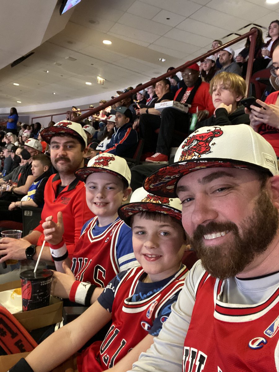 #bullsnation boys first bulls game!