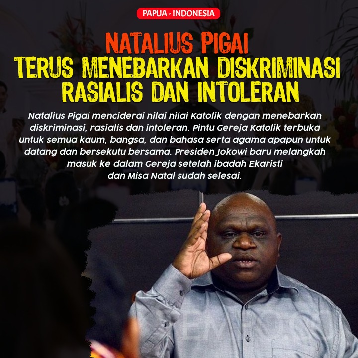 AdityoHidayatu2's tweet photo. Natalius Pigai terus menebarkan diskriminasi rasialis dan intoleran #Papua #PapuaIndonesia #LawanKKB https://t.co/936hcmxVKV