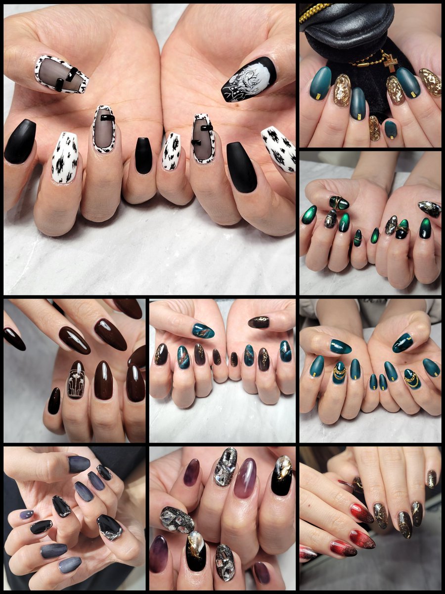 2022年the GazettEネイルまとめ🫶 ライブ多かったから黒と緑の消費量