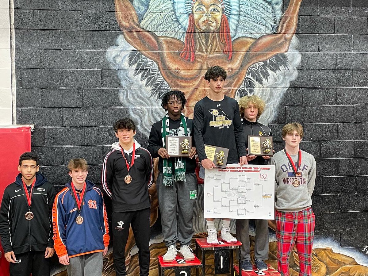 CadetsWrestling's tweet photo. Congrats Kolby Warren, 132 lb Granite City William “Red” Schmidtt champ! Coach Flynn gets his 1st tournament champ! #brothersforlife #rollbub #fireupcadets #ForMyGod #ForMySchool #ForMyBrother https://t.co/4HWHYkcO1r