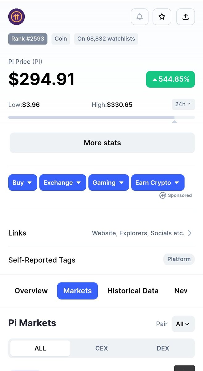 This is surreal!... $pi #pi #PiTeam <a href="/PiCoreTeam/">Pi Network</a> #pinetworkkyc #PiNetwork #PiNetworkUpdates <a href="/CoinMarketCap/">CoinMarketCap</a> <a href="/cz_binance/">CZ 🔶 BNB</a> <a href="/binance/">Binance</a> #PiNetworkLive <a href="/RobinhoodApp/">Robinhood</a> #PiNetwork2023 <a href="/HuobiGlobal/">火币HTX</a> <a href="/justinsuntron/">H.E. Justin Sun 👨‍🚀 🌞</a>