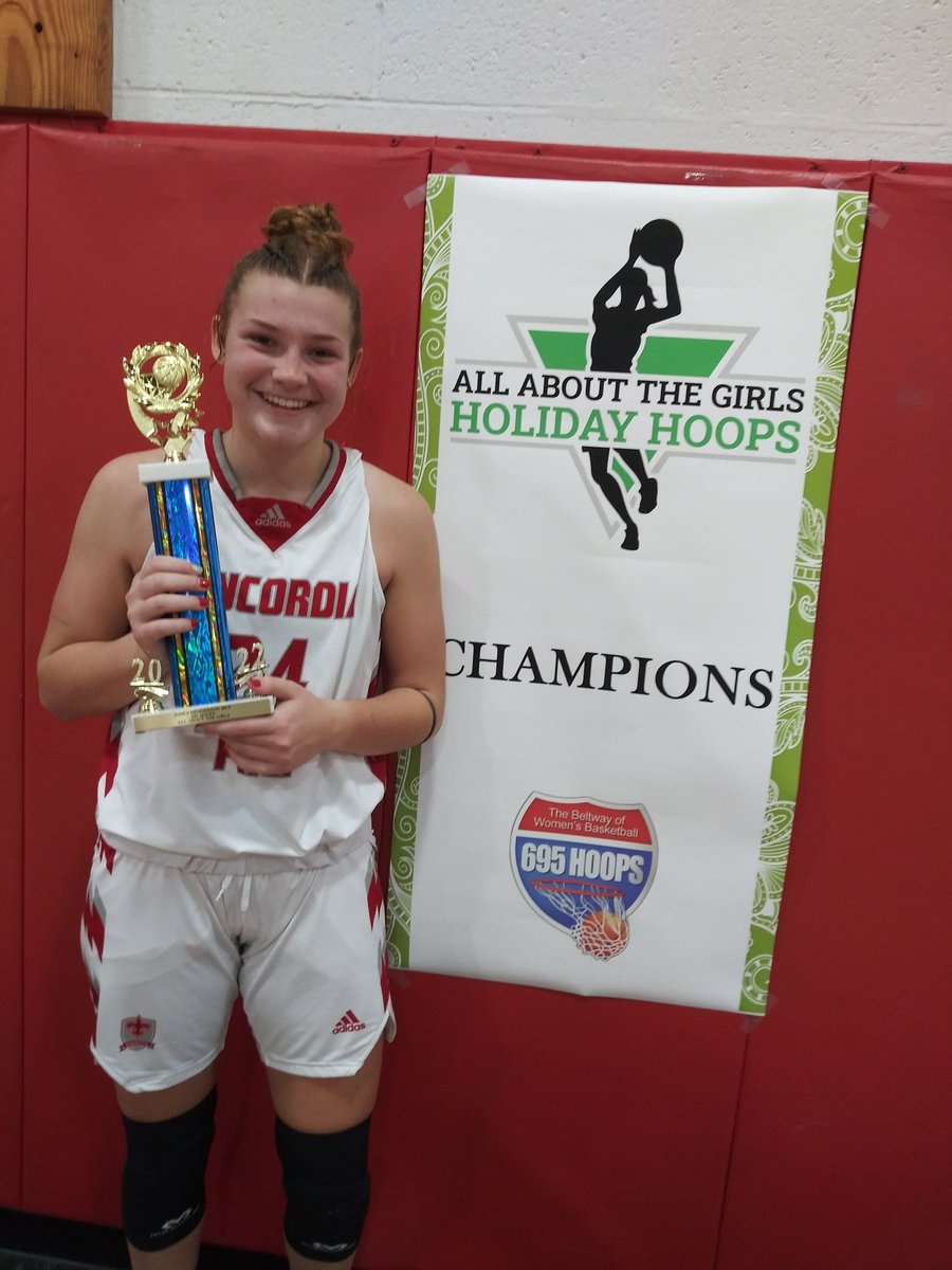 695HOOPS's tweet photo. Concordia Prep wins the James Henderson Division of the All About the Girls Holiday Hoops tourney by beating Dulaney. Hailee Ford was the MVP. https://t.co/58oJfZjXoE