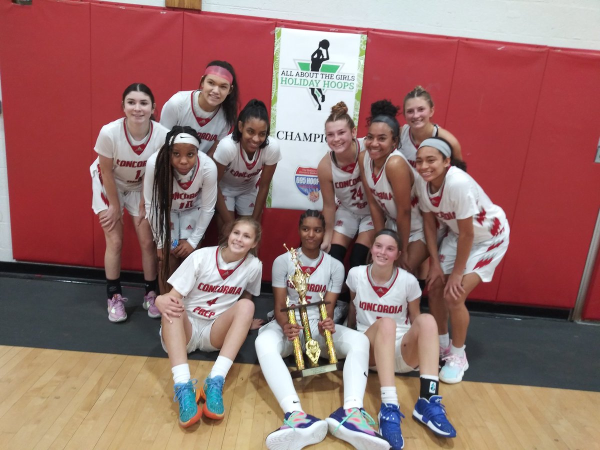 695HOOPS's tweet photo. Concordia Prep wins the James Henderson Division of the All About the Girls Holiday Hoops tourney by beating Dulaney. Hailee Ford was the MVP. https://t.co/58oJfZjXoE