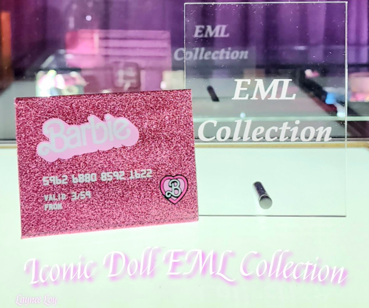 Iconic Doll EML Collection Museum Private Collection Museum Curator Laynee Loy Showcasing cakeWorthy Barbie Credit Card Holder Wallet #IconicDoll #EMLCollection #BarbieMuseum #BarbieCollection  #Curator #Layneeloy #mattel  #CakeWorthy #barbieIDholder #BarbieCreditCardHolder #id