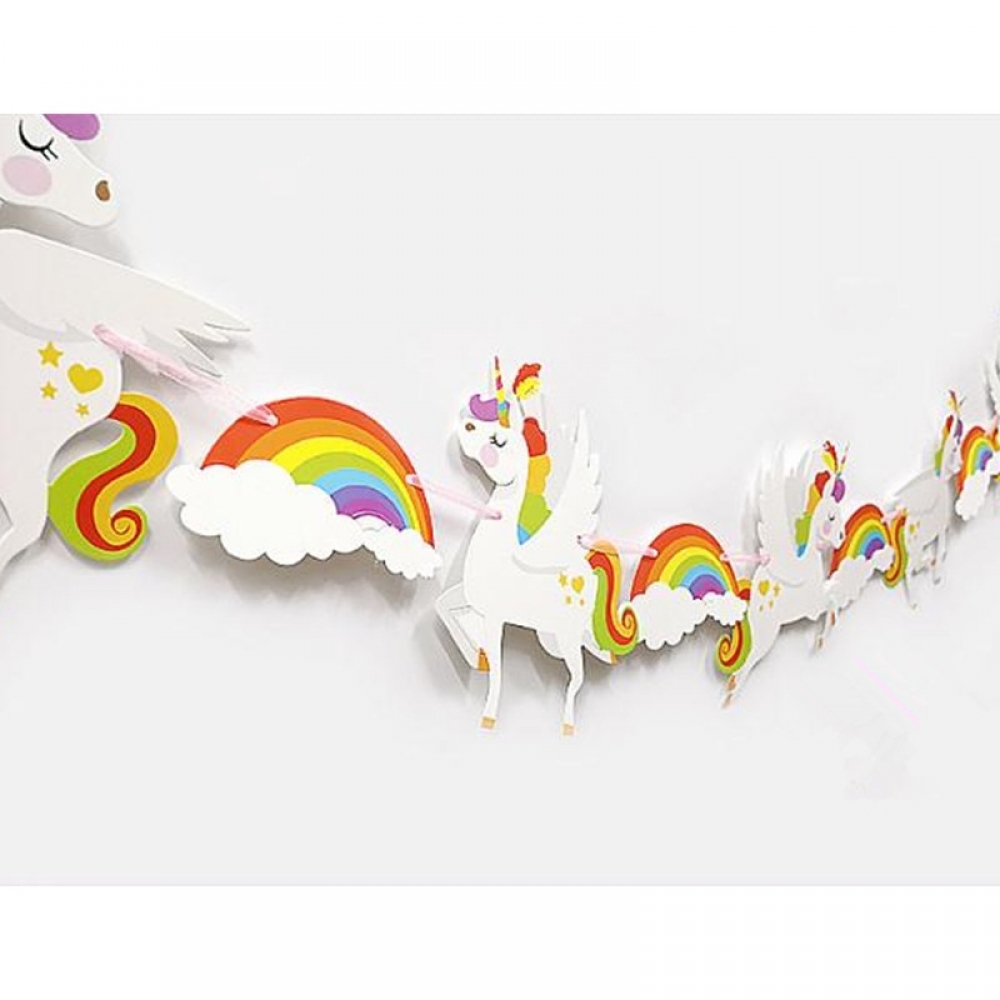 Unicornmix2's tweet image. Cartoon Unicorn Flag Garland for Party Decor #unicorndesign #nice #home unicornmix.com/cartoon-unicor…