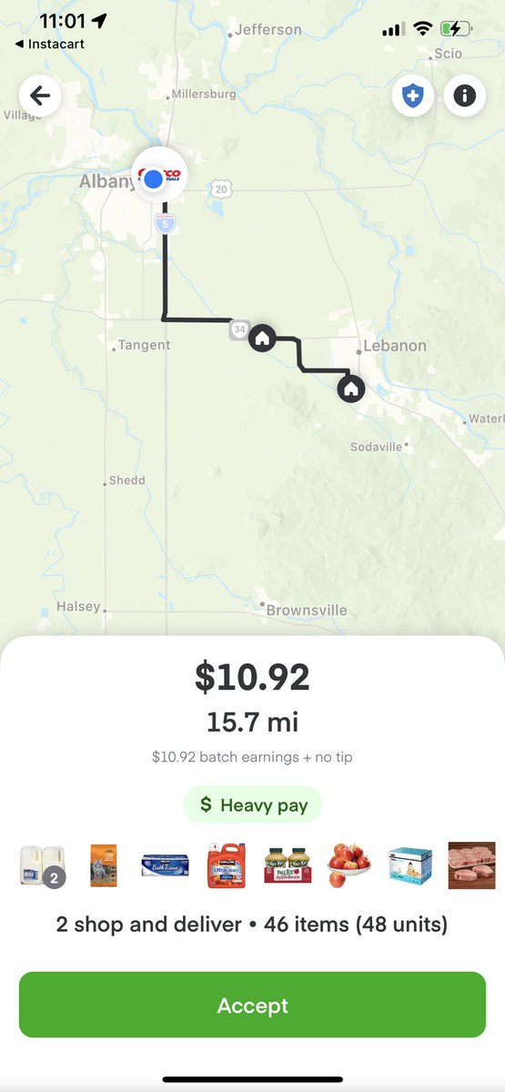 sh3lls3r's tweet photo. Absurd! Hopefully none of my fellow Instacart shoppers’ self esteem is low enough to accept an order this insulting. If you can afford to have your groceries delivered, you can afford to tip. Be better, cheapskates. #instacart #cheap #badtips #badtip #notip https://t.co/qRNNvT1X9e