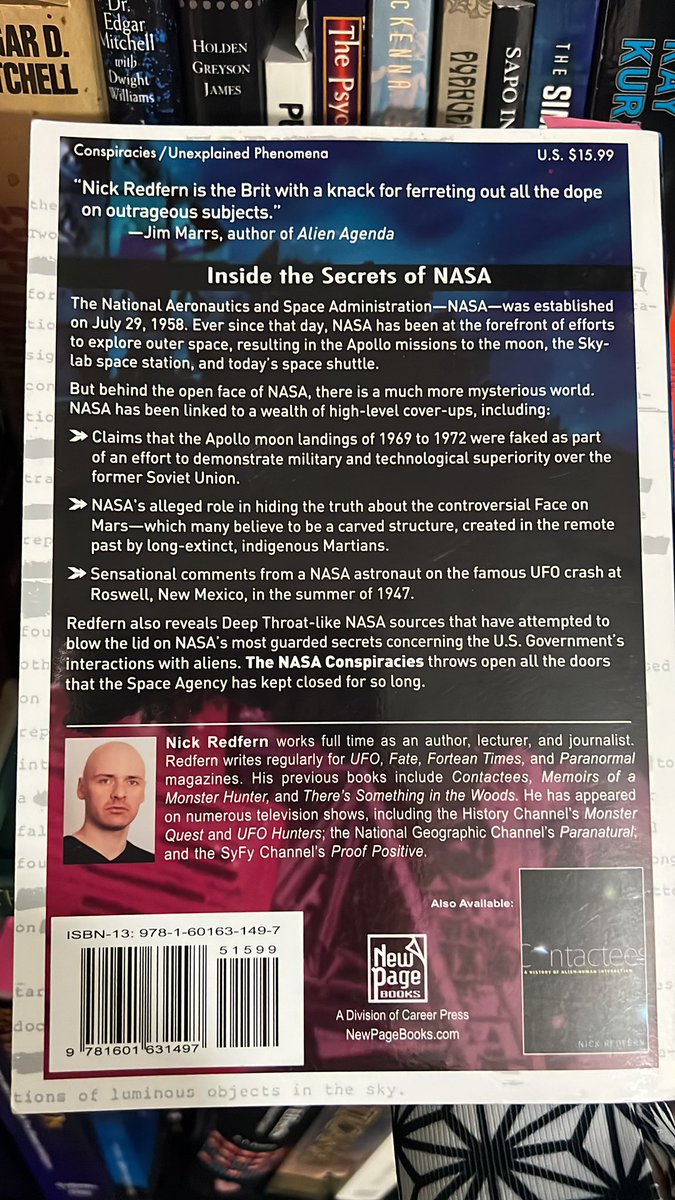 DanielAlanJonez's tweet photo. @BrianJo78940026 The NASA Conspiracies by #NickRedfern https://t.co/VWdETQBrS6