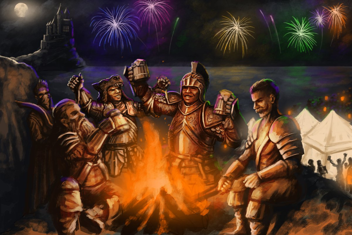 The past 12 months have been fraught with peril and woe. Yet, by standing together we Warriors are stronger than ever. 👊

Thank you, dear friends, for your strength, fortitude, and honor. Here's to a year of health and prosperity for us all. ❤️

Long live Aradena! 🍻⚔️