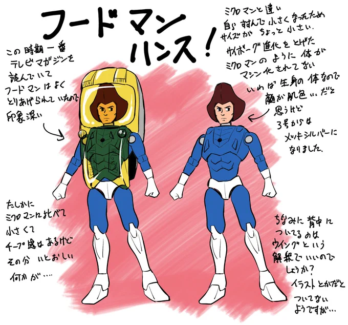 フードマンのハンスです。肌色の顔はたしかに少し違和感ありましたが、これはこれで味わい深いキャラです。 #ミクロマン #フードマン 