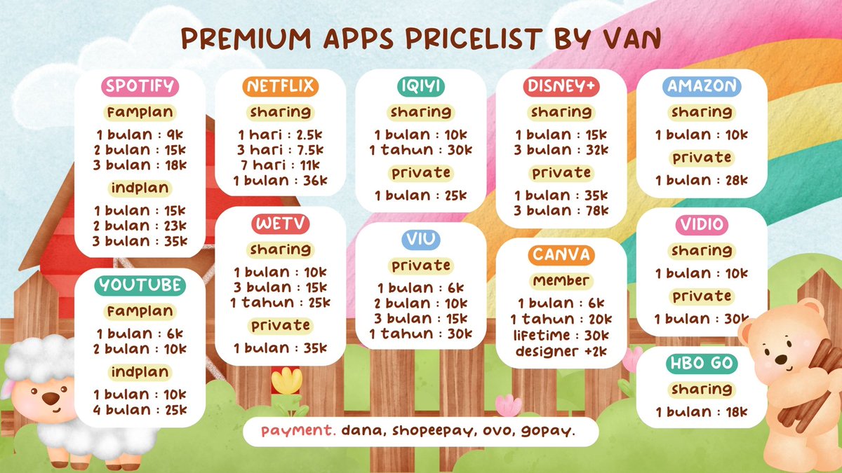 APPS PREMIUM BY VANN 🍓

💰 all e-wallet 
💌 order dm / wa tiny.cc/FastRespVann
📌 1OOO% trusted &amp; full garansi
🍒 100+ testi on pinned!
#zonauang