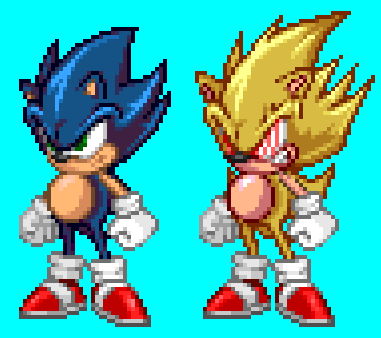 BlueBlur - COMMISSIONS OPEN on X: Redid my STC Sonic sprites and added  Super Sonic. #SRB2 #SonicTheHedgehog  / X