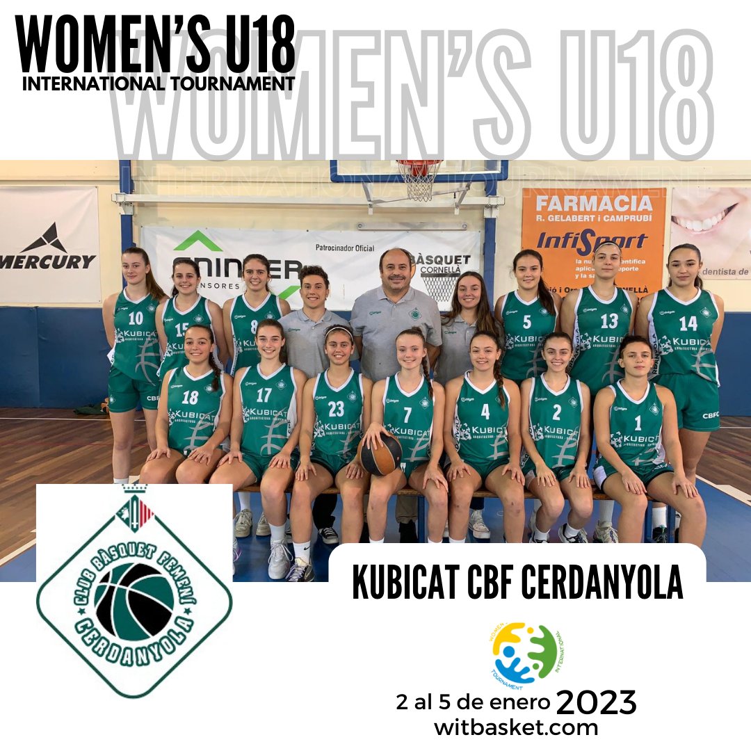 WITbasketU18's tweet photo. En esta nueva edición, contamos con #kubicatcbfcerdanyola 💪

WOMEN’S U18 INTERNATIONAL TOURNAMENT
📆 2 al 5 de enero 2023 https://t.co/lVl4YHi2Qo