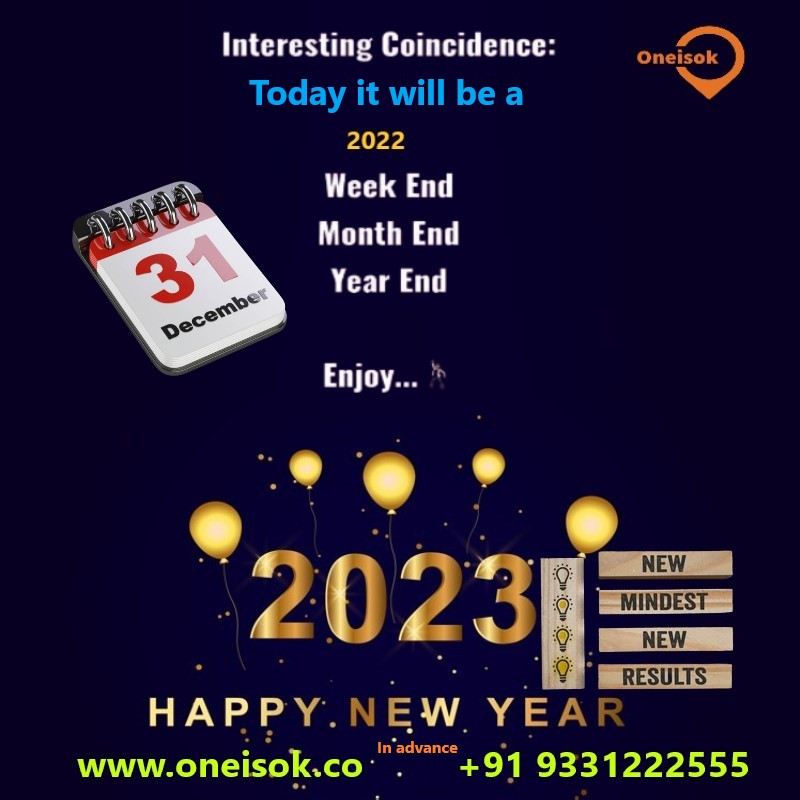 Oneisokindia's tweet photo. Interesting Coincidence Today...
#yearend #intresting #oneisok #happy #goodbye2022 #welcome2023 https://t.co/oFlXjZPQQ2