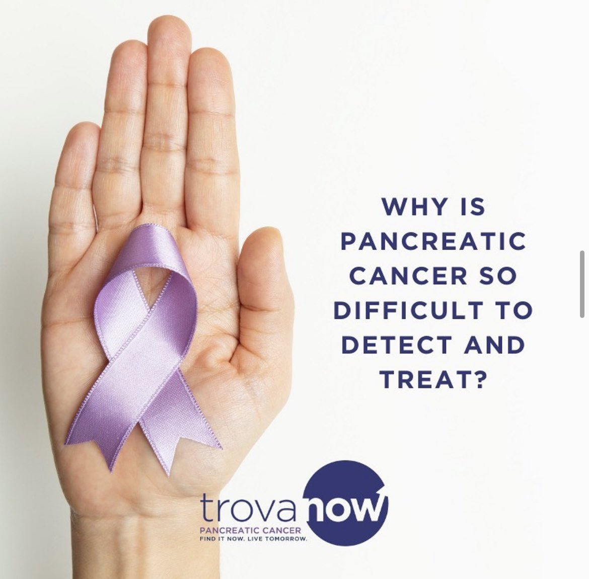 There is no standard screening to diagnose pancreatic cancer.  

💜 At TrovaNOW, our mission is to raise funding for collaborative research for early detection and prevention.  

🧬 Learn more at trovanow.com #trovanow