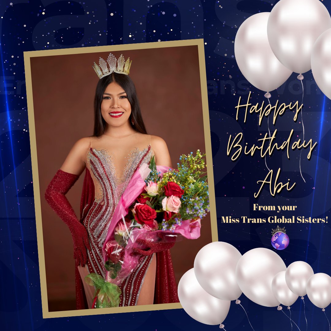 MissTransGlobal's tweet photo. HAPPY BIRTHDAY TO ABI, MISS TRANS GLOBAL DIAMOND!
BEING BORN ON THIS ICONIC DAY & SEASON SHOWS HOW SPECIAL YOU ARE.❤️
MAY YOUR NEW YEAR BE AS BEAUTIFUL, KIND, & GENEROUS AS YOU ARE!
#MissTransGlobal
#MissTransGlobalDiamond
#TransIsBeautiful https://t.co/87z2ijX7aX