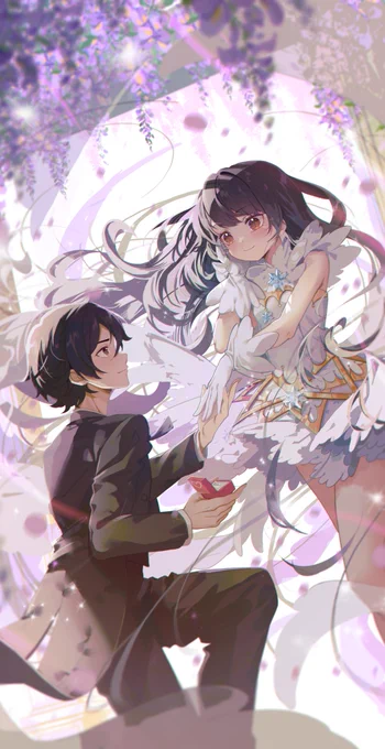 I have 2 close customers, often order my comm every year for they anniversaryThis December, he is going to propose to his girlfriend.But the real surprise is, even though I didn't know where he proposed but I drew like I was thereI Hope you have a warm,happy and faithful life 