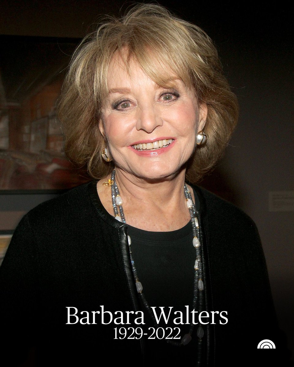 BREAKING: Barbara Walters, the legendary broadcaster has died. She was 93.

Walters was the first woman to be named co-host of TODAY and had a celebrated career in television that spanned more than half a century.

📸: Mireya Acierto/Getty Images

today.com/news/news/barb…