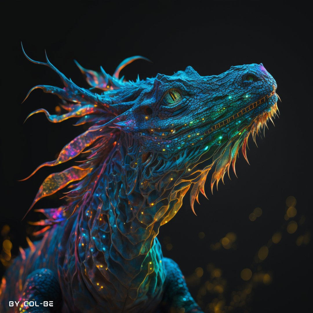 COLBEARTIST's tweet photo. Cinematic still shot of a dragon covered in bioluminescent paint by @colbeartist

#dragon #aiart #ai #midjourrneyart #aiwork #aiartist #aiartwork #aiartcommunity #newcollection #digitaldrawing #art #digitalart #Artcurator #digitalartist 

https://t.co/dchVHDzMre https://t.co/RT3sZw8evf