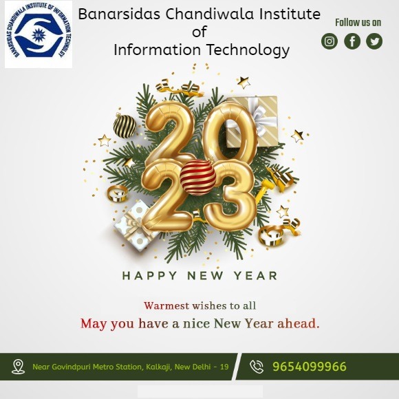 BCIIT wishes you all Happy New Year 2023
#NewYear2023