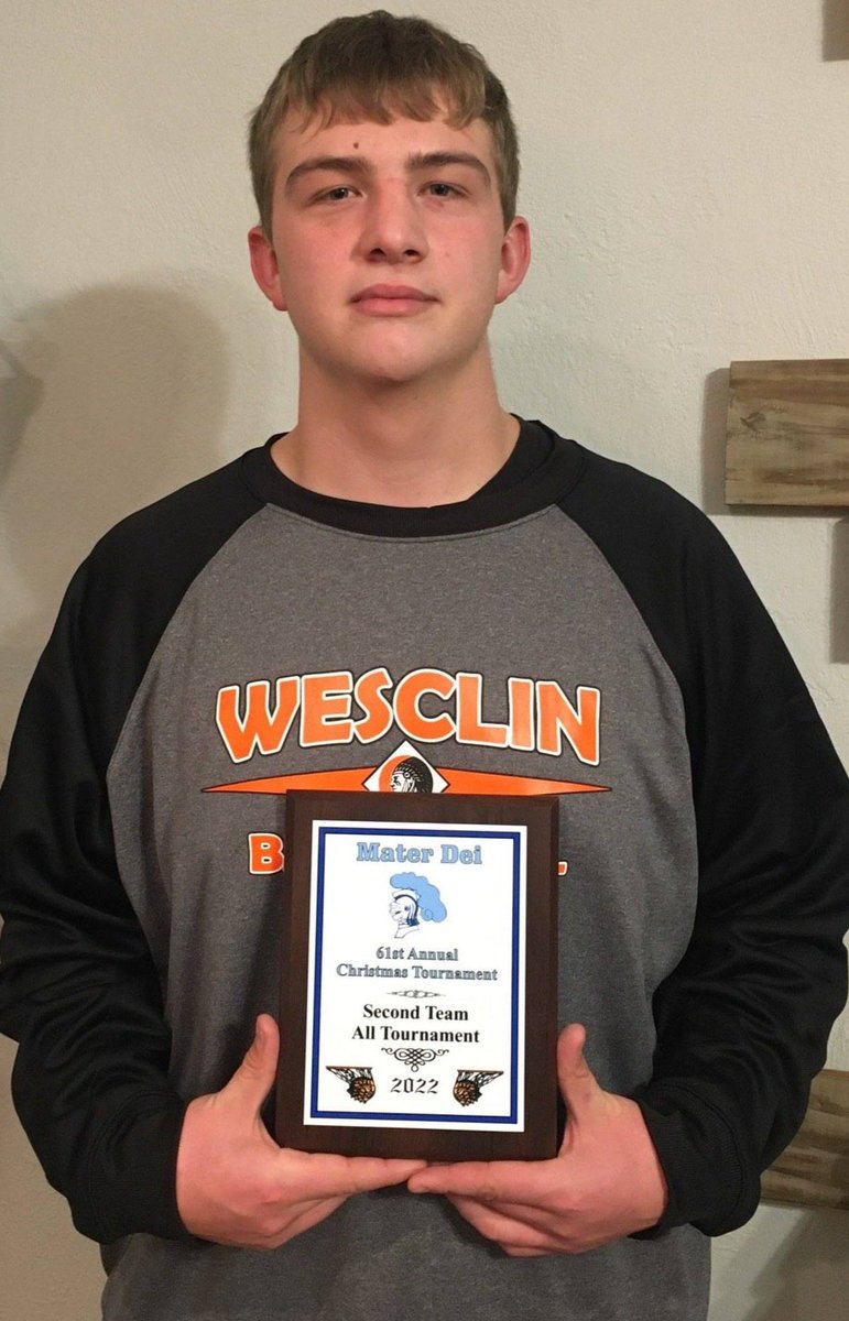 Congratulations to Seth on being named to the All Tournament Team at the Mater Dei Holiday Tournament! Excellent tournament and well deserved!  Keep working and Go Warriors! #wesclinwarriors