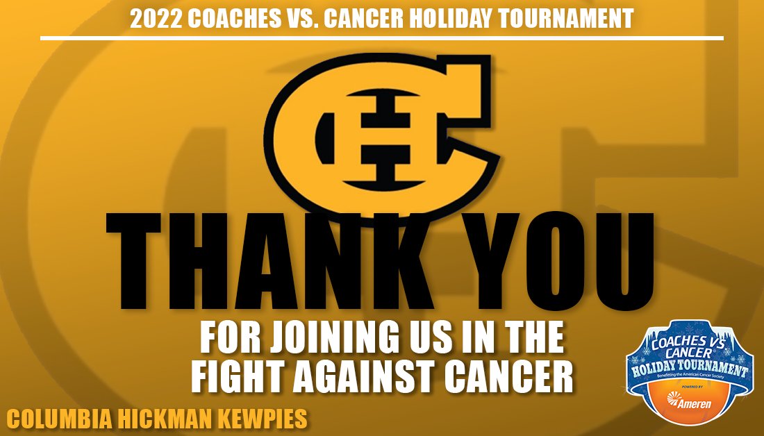 CVCMO_LB's tweet photo. Thank you @KewpiesMBB for once again participating in the Coaches vs. Cancer Holiday Tournament! With your continued support, we will #BeatCancer!

#CVCHoliday https://t.co/trc3R4FcJK