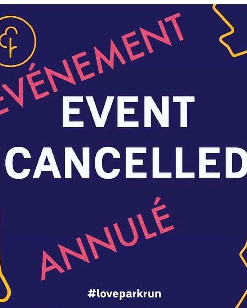 parkrunfredback's tweet photo. ANNULÉ - le 31 décembre Malheureusement, nous devons annuler parkrun demain dû aux conditions météorologiques. Le parcours n’est pas sécuritaire pour nos participants et bénévoles. Cancelled December 31st. https://t.co/bMXMsV7xHu